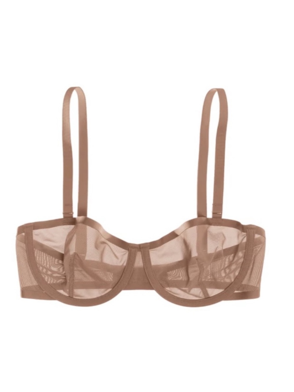 ⛱️🔥CUUP - Tan Balconette Mesh Bra - 38C